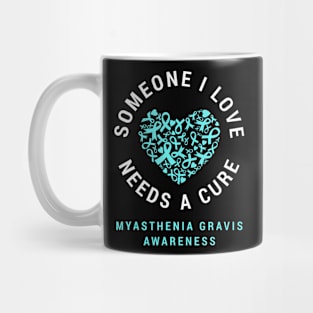 Myasthenia Gravis Support Teal  Awareness Autoimmune Mug